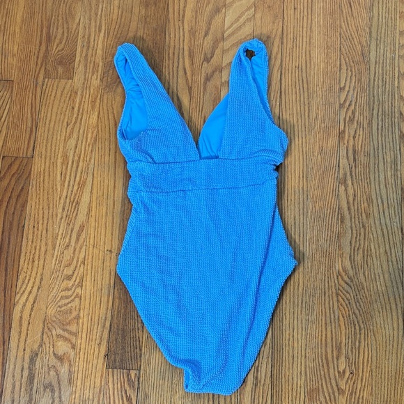 Andie‎ The Mykonos One Piece LT Swimsuit Textured Blue size S long torso NWOT - Picture 2 of 6
